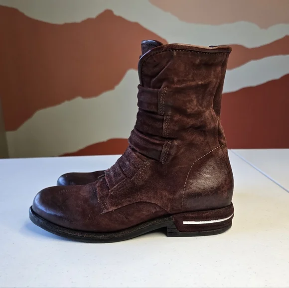 A.S.98 Leather Traver Military Boots Burgundy Women's 7.5-8 Euro 38 - Picture 5 of 12
